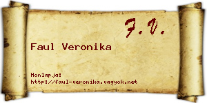 Faul Veronika névjegykártya